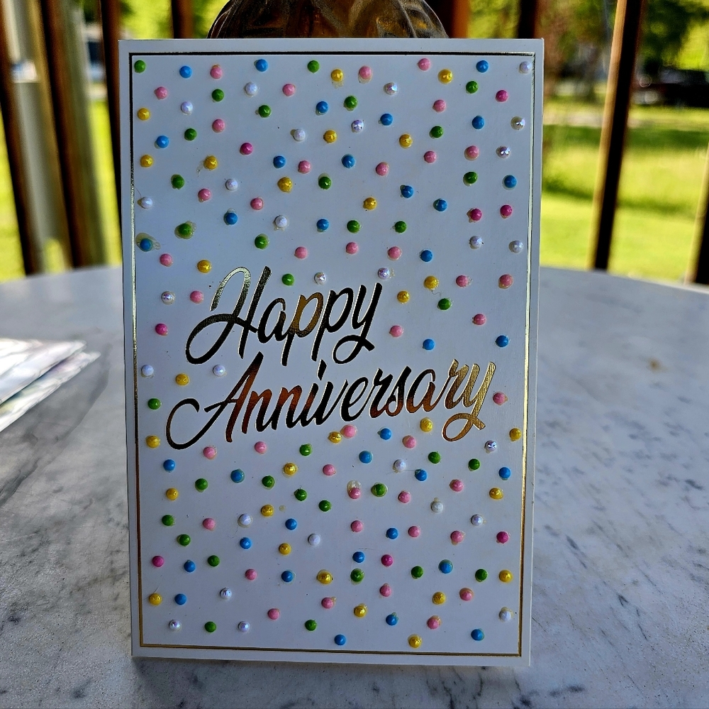 Happy Anniversary Colorful Card Small - Picture 6 of 6